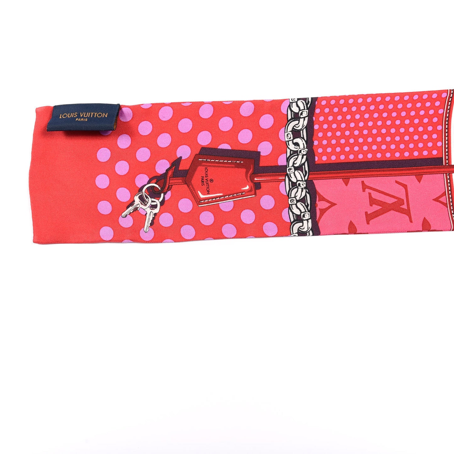 Silk Monogram Pop Confidential Bandeau Fuchsia