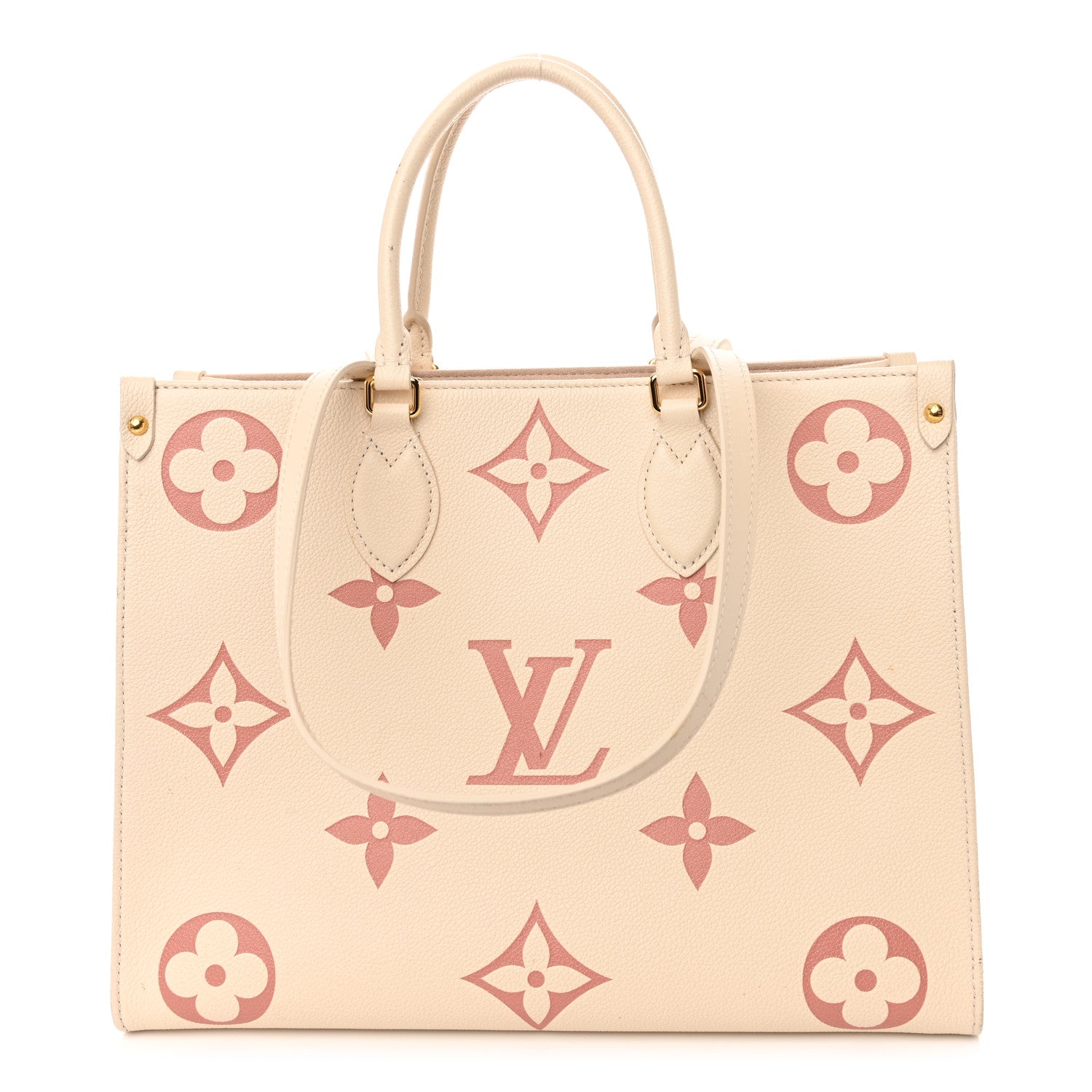 Louis Vuitton Empreinte Monogram Giant Onthego MM Creme Rose Trianon 1 of 14