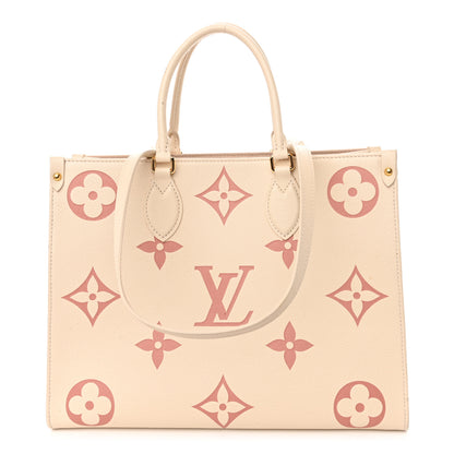 Louis Vuitton Empreinte Monogram Giant Onthego MM Creme Rose Trianon 1 of 14