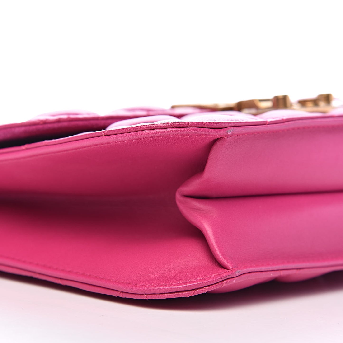 Lambskin Cannage Large Dioraddict Flap Fuchsia