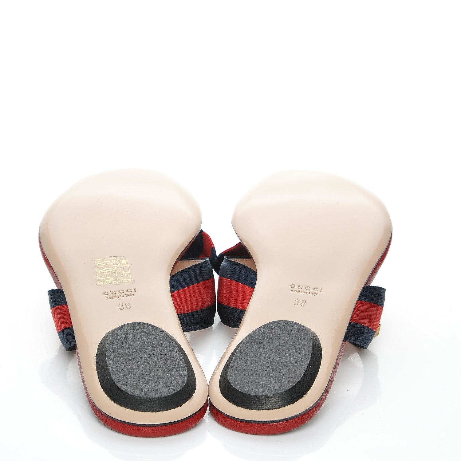 Gucci Grosgrain Web Thong Sandals 38 Hibiscus Red 5 of 7