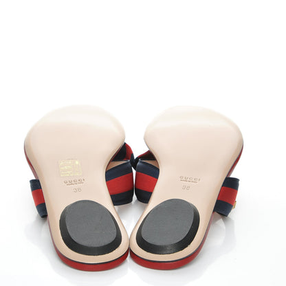 Gucci Grosgrain Web Thong Sandals 38 Hibiscus Red 5 of 7