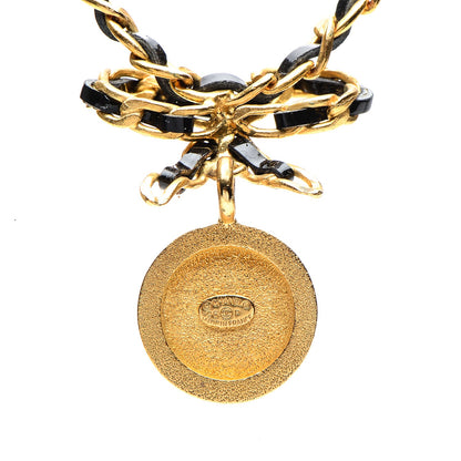 Chanel Medallion Choker Chain Necklace Gold 6 of 6