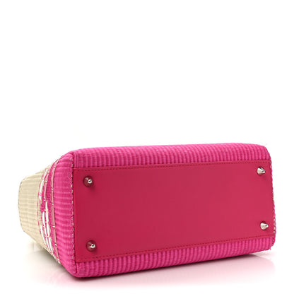 Christian Dior Raffia Medium Lady Dior Pink 4 of 14