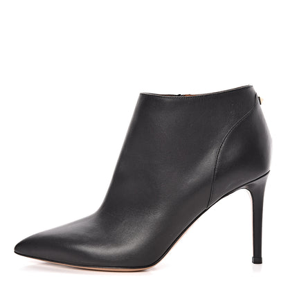 Valentino Garavani Calfskin Rockstud Ankle Booties 37 Black 1 of 8