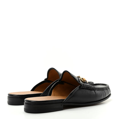 Gucci Goatskin Mens Horsebit Slippers 8.5 Black 4 of 10