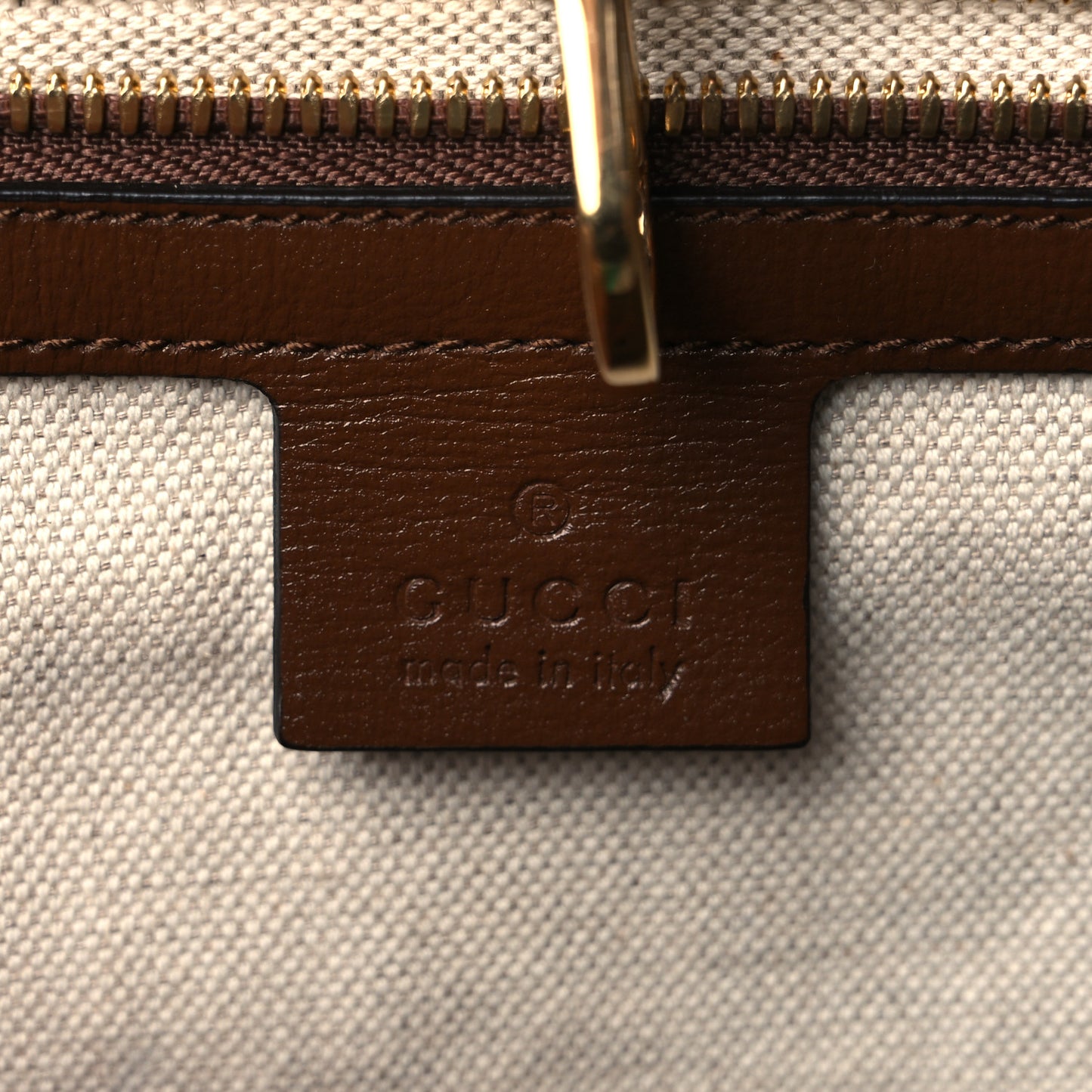 GG Supreme Monogram Fake/Not Large Retro Interlocking G Tote Bag Beige Brown Sugar