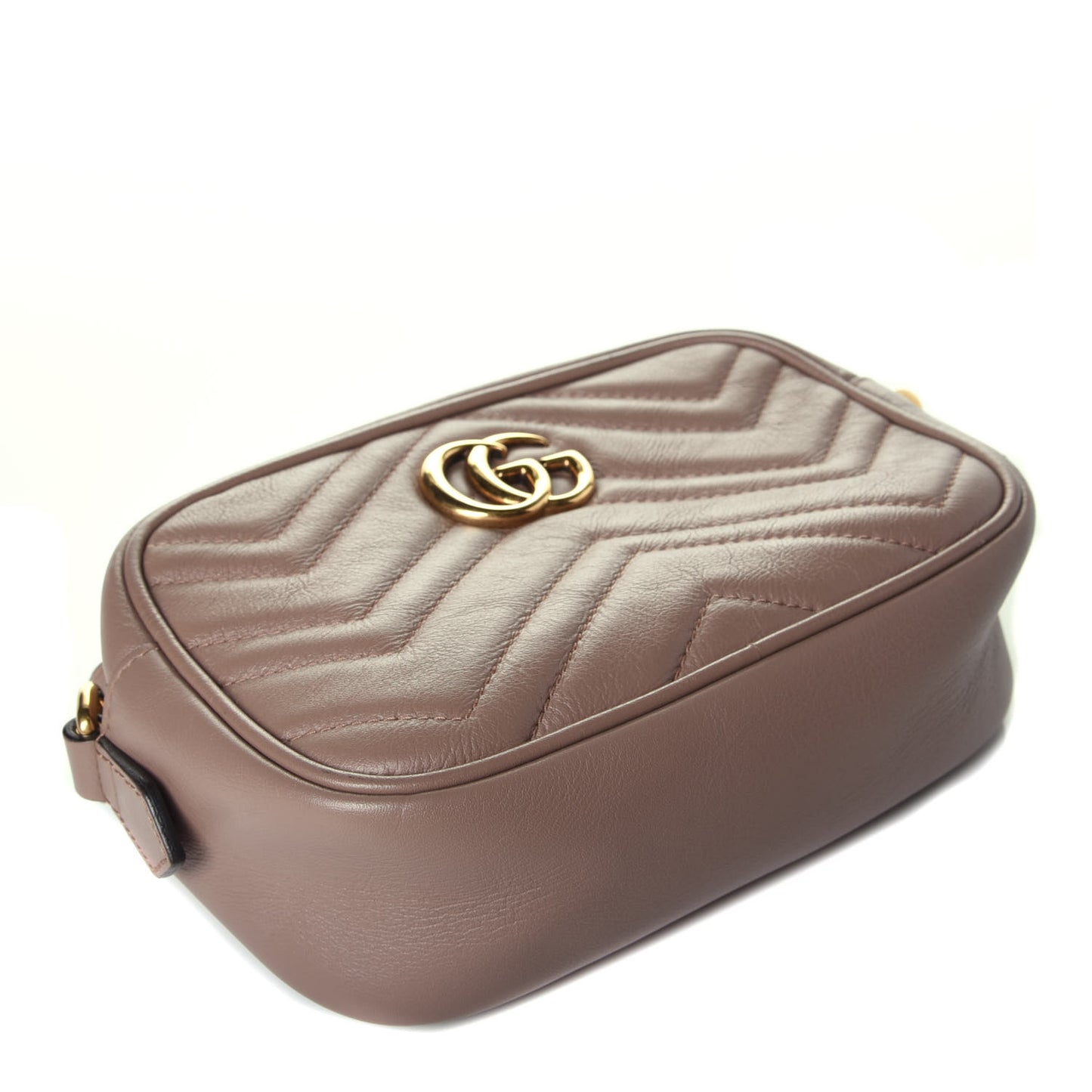 Calfskin Matelasse Mini GG Marmont Chain Shoulder Bag Porcelain Rose