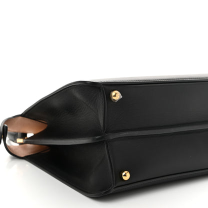 Fendi Vitello Seta Shiny Nappa Medium Peekaboo I SEE U Satchel Black Light Rose 8 of 9