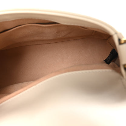 Gucci Calfskin Matelasse Mini GG Marmont Top Handle Shoulder Bag White 6 of 11