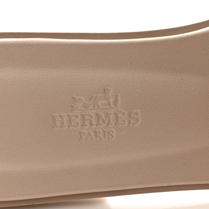 Hermes Box Calfskin Oran Sandals 36.5 Beige Mastic 6 of 9