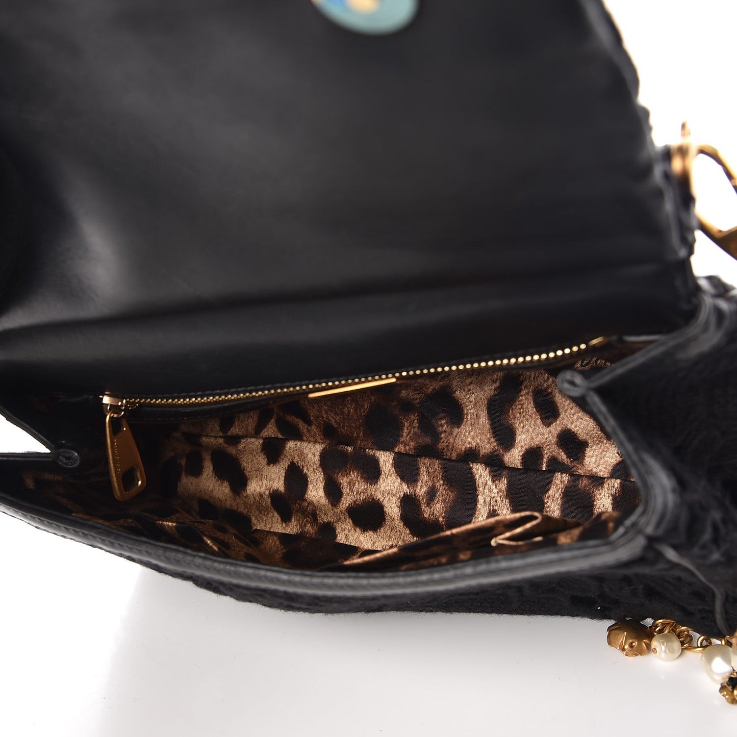 Calfskin Medium Embroidered Laser Cut Miss Sicily Satchel Black