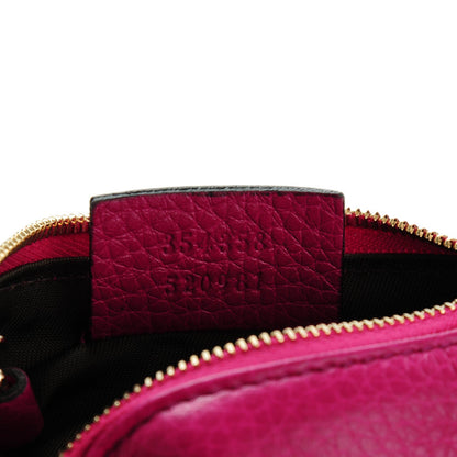 Gucci Pebbled Calfskin Soho Key Case Bright Bougainvillea 7 of 7