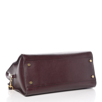 Saint Laurent Calfskin Medium Monogram Cabas Bordeaux 5 of 13