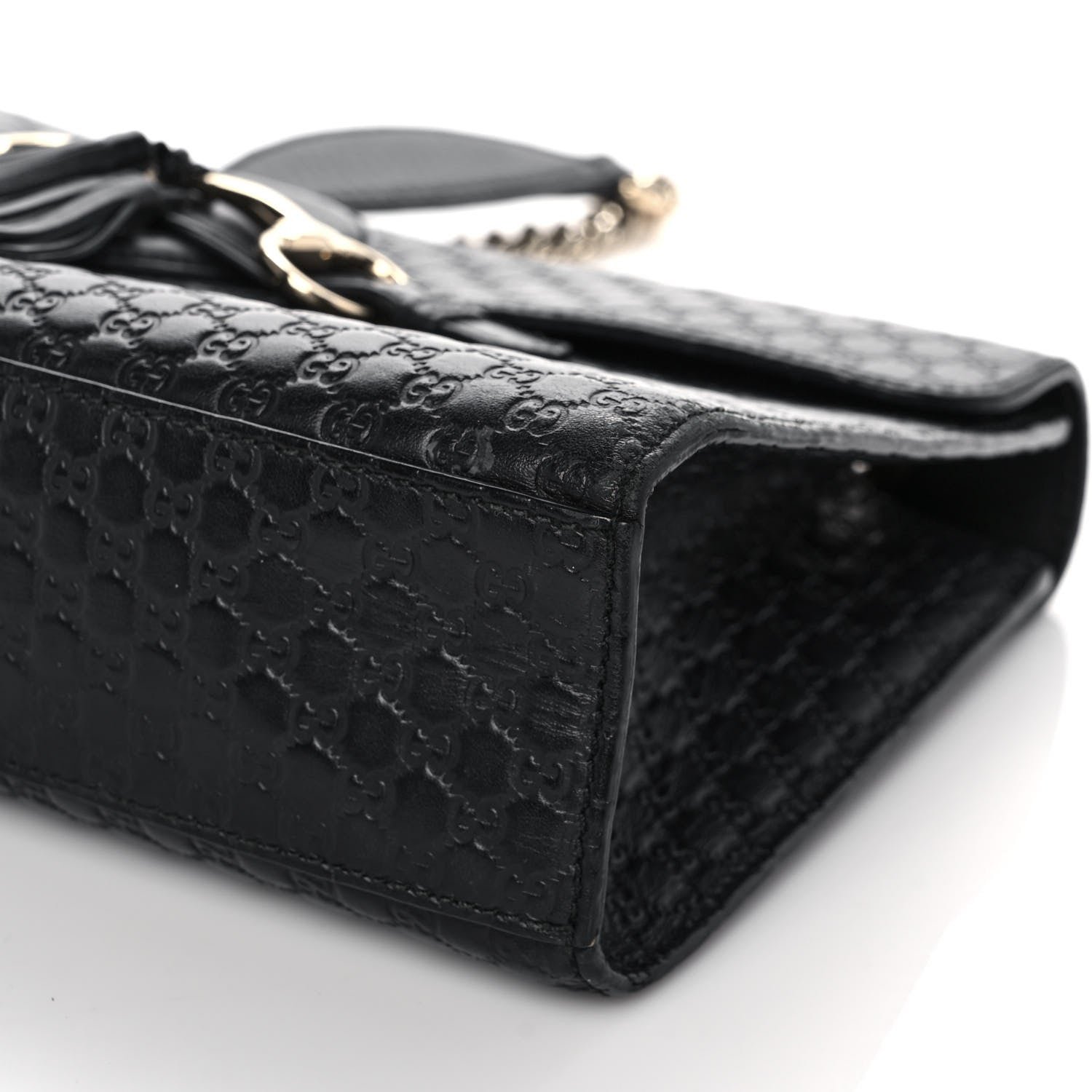 Gucci Microguccissima Medium Emily Chain Shoulder Bag Black 11 of 14