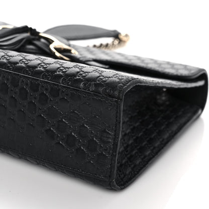 Gucci Microguccissima Medium Emily Chain Shoulder Bag Black 11 of 14