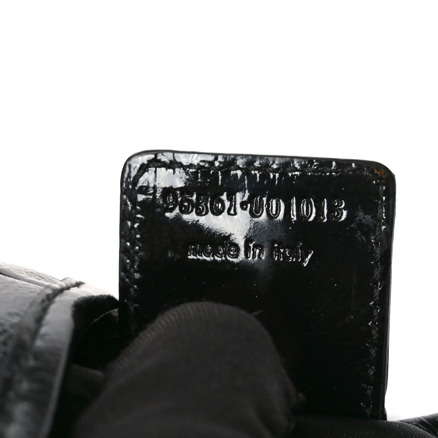 Saint Laurent Shiny Crinkled Calfskin Buffalo Horn Mombasa Hobo Black 6 of 10