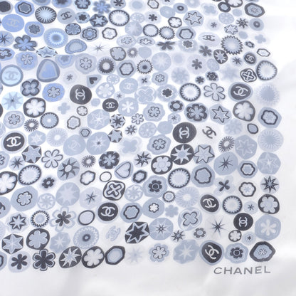 Chanel Silk CC Symbols Scarf Blue 5 of 9