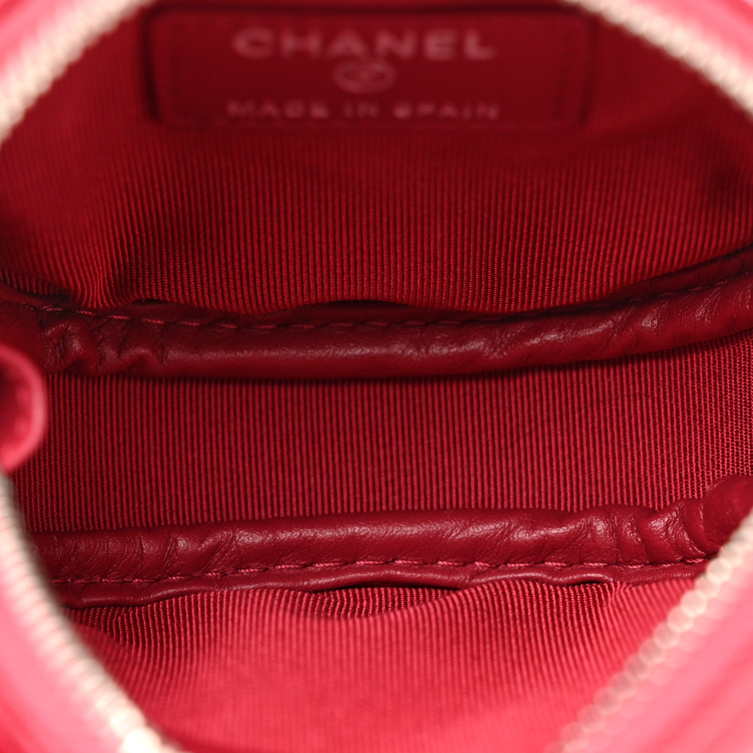 Chanel Caviar Quilted Zip Around Classic Coin Purse Dark Pink 5 of 7