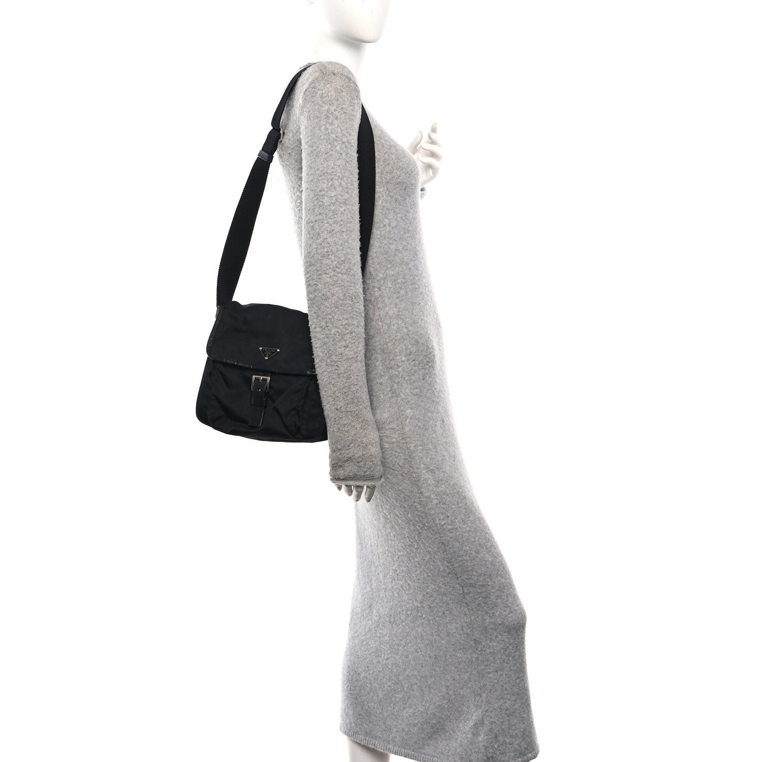 Prada Nylon Vela Messenger Black 2 of 9