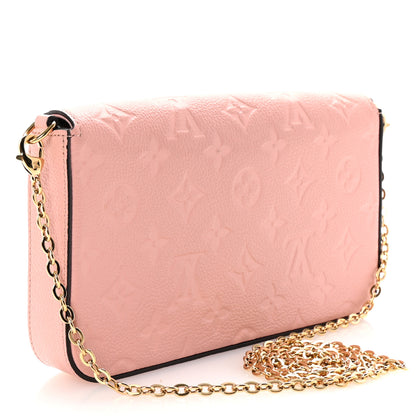 Louis Vuitton Empreinte Pochette Felicie Chain Wallet Rose Poudre 4 of 10