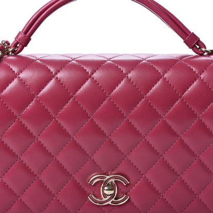 Chanel Lambskin Quilted Small Citizen Chic Flap Dark Pink 10 of 10