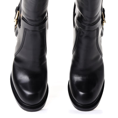 Louis Vuitton Calfskin Forefront High Boots 38 Black 6 of 9