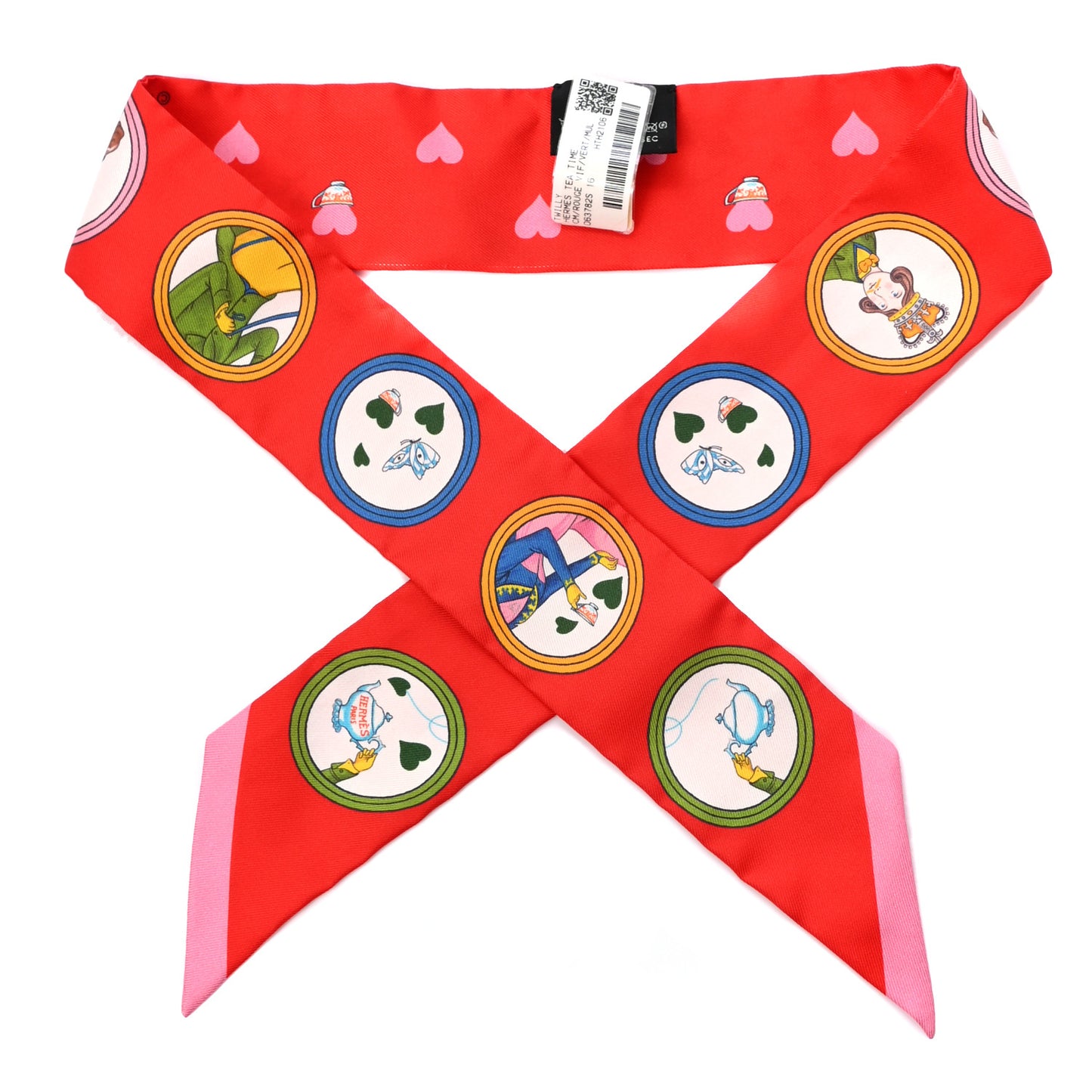 Silk Tea Time Twilly Rouge Vif Vert Multicolor