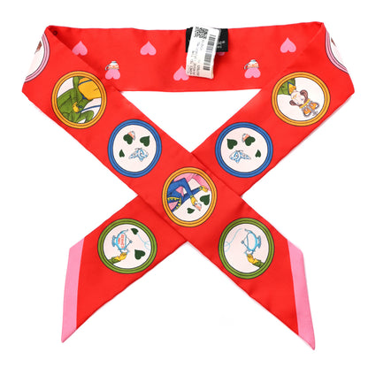 Hermes Silk Tea Time Twilly Rouge Vif Vert Multicolor 1 of 5