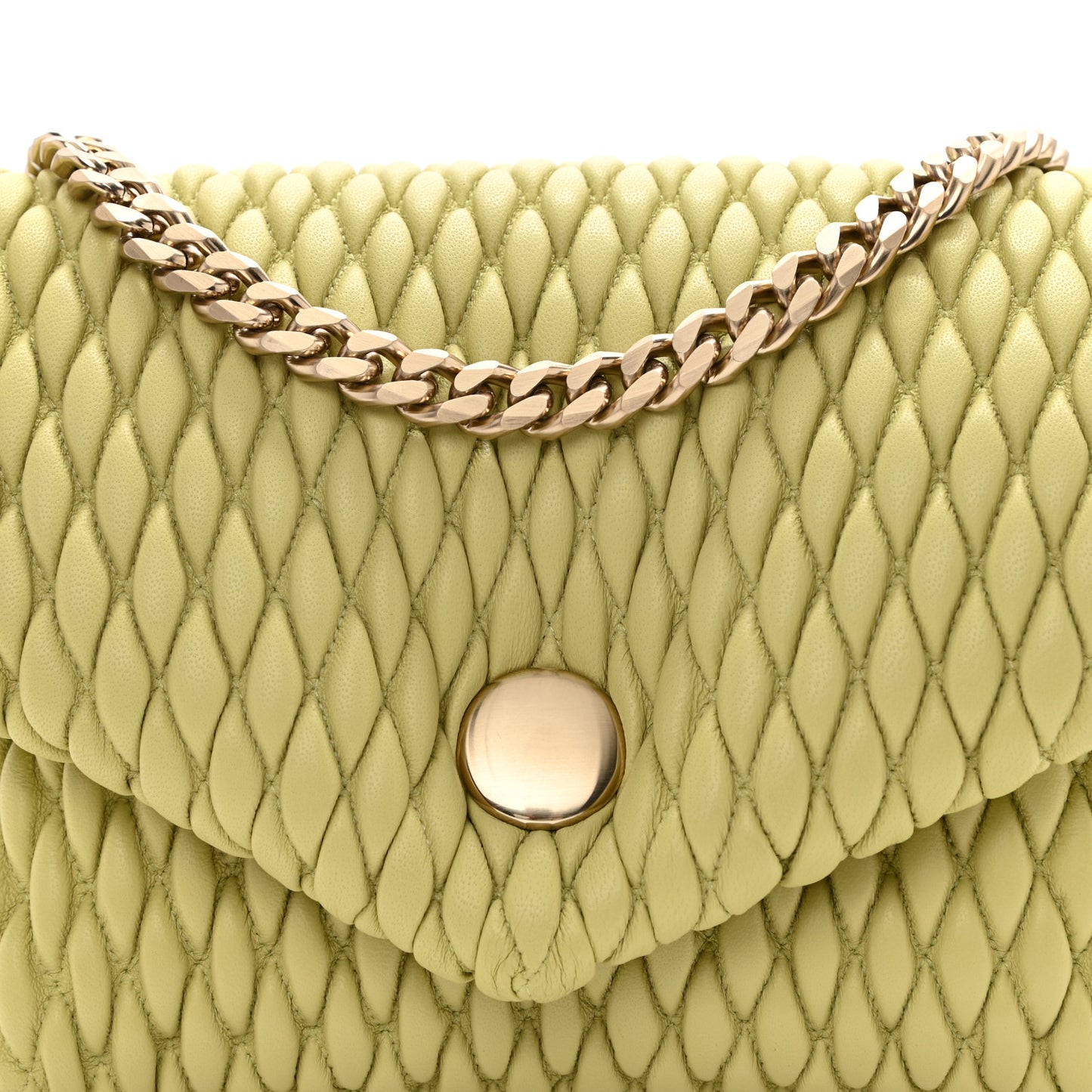 Lambskin Quilted PS Harris Small Shoulder Bag Pale Green