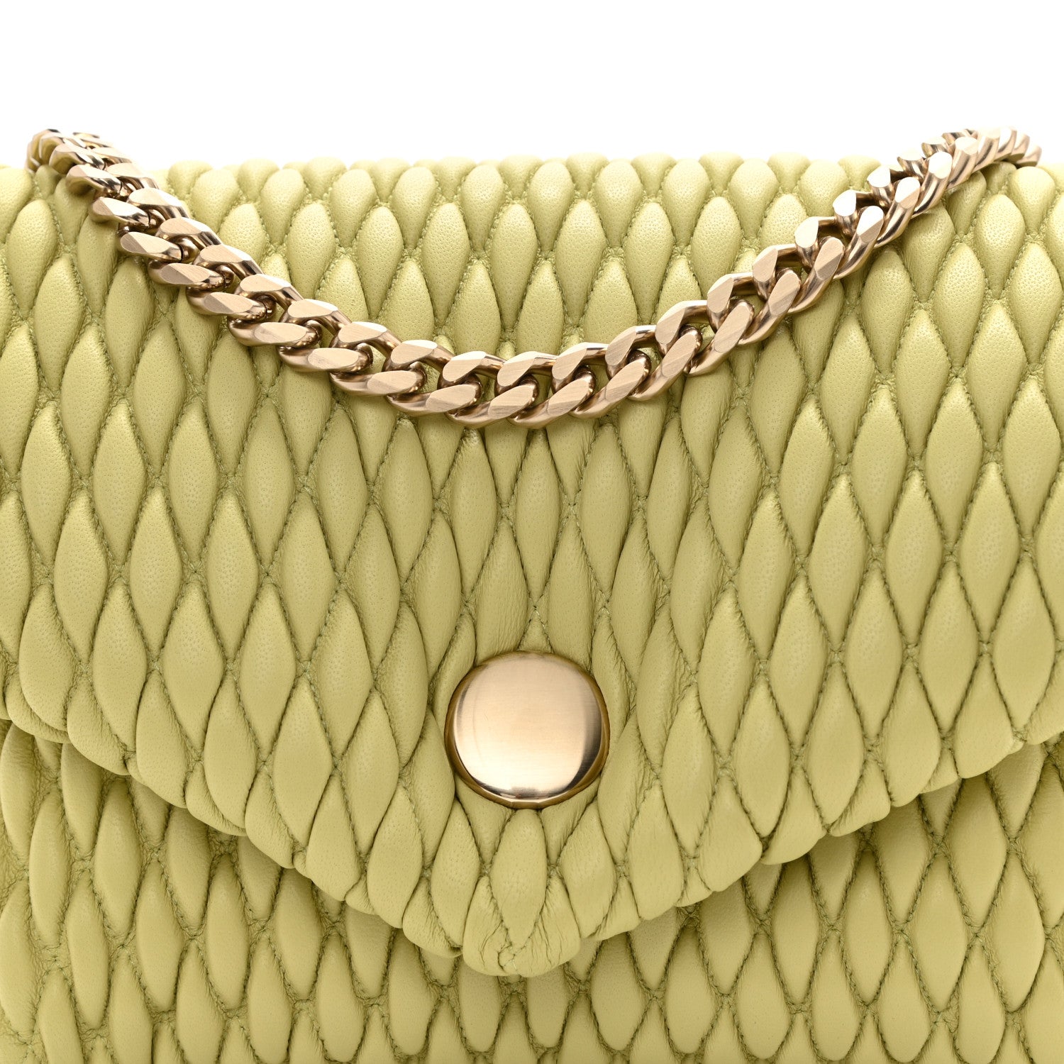 Proenza Schouler Lambskin Quilted PS Harris Small Shoulder Bag Pale Green 8 of 8