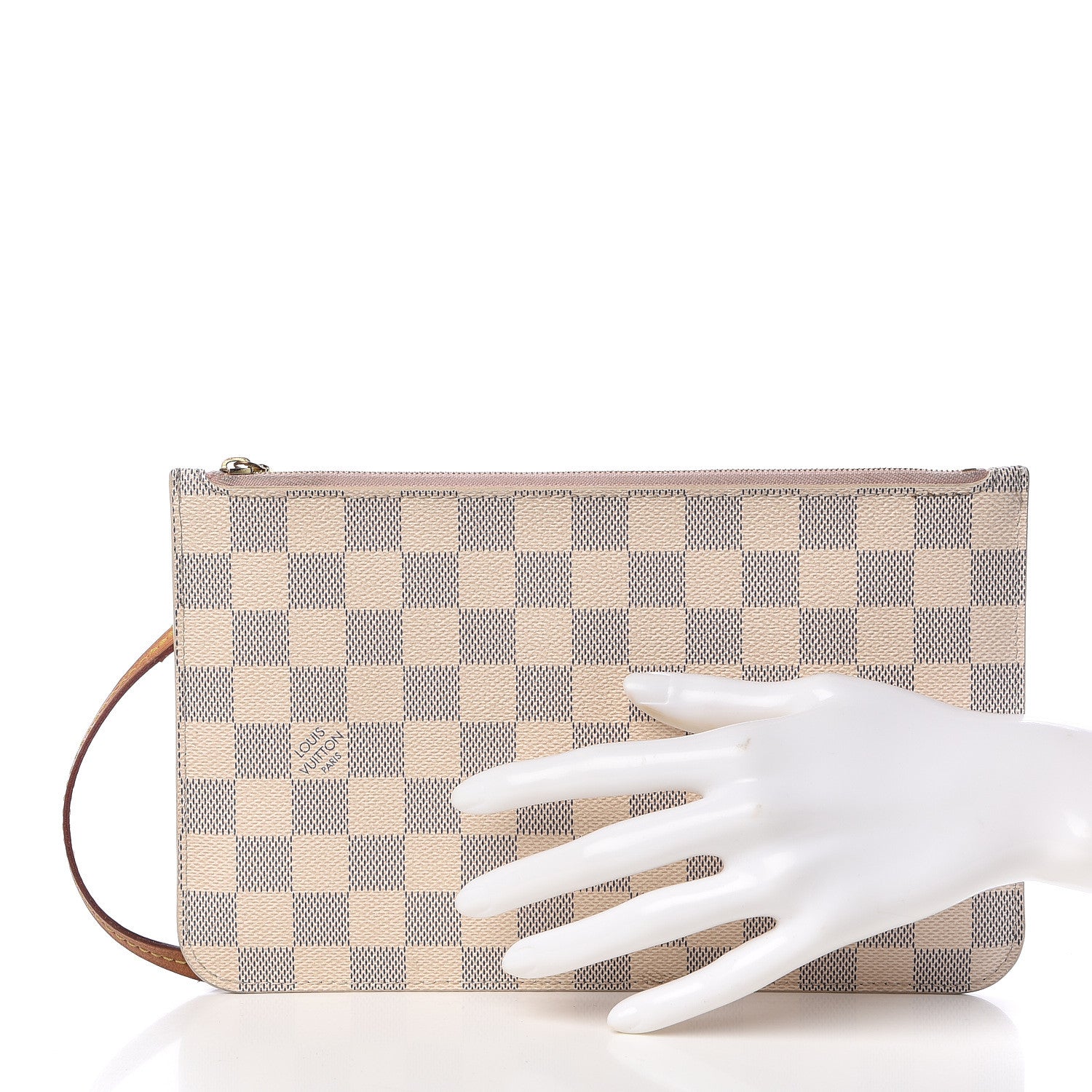 Louis Vuitton Damier Azur Neverfull MM GM Pochette Rose Ballerine 2 of 9