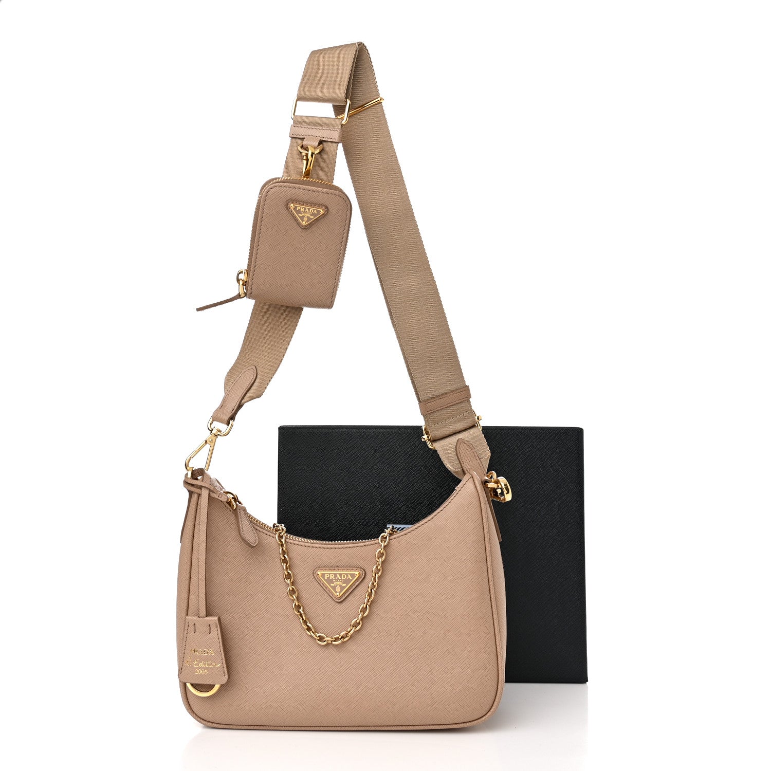 Prada Saffiano Lux Re-Edition 2005 Shoulder Bag Cammeo 11 of 11