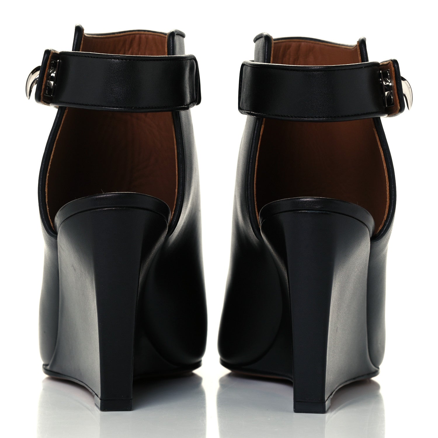 Givenchy Calfskin Shark Lock Wedges 39.5 Black 6 of 11