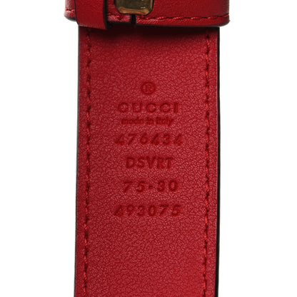 Gucci Calfskin Matelasse GG Marmont Belt Bag 75 30 Hibiscus Red 9 of 12