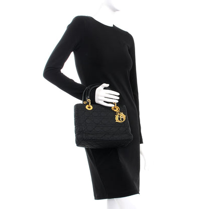 Christian Dior Nylon Cannage Medium Lady Dior Black 3 of 10