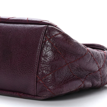 Chanel Glazed Calfskin Stitched On The Road Flap Plum 9 of 9