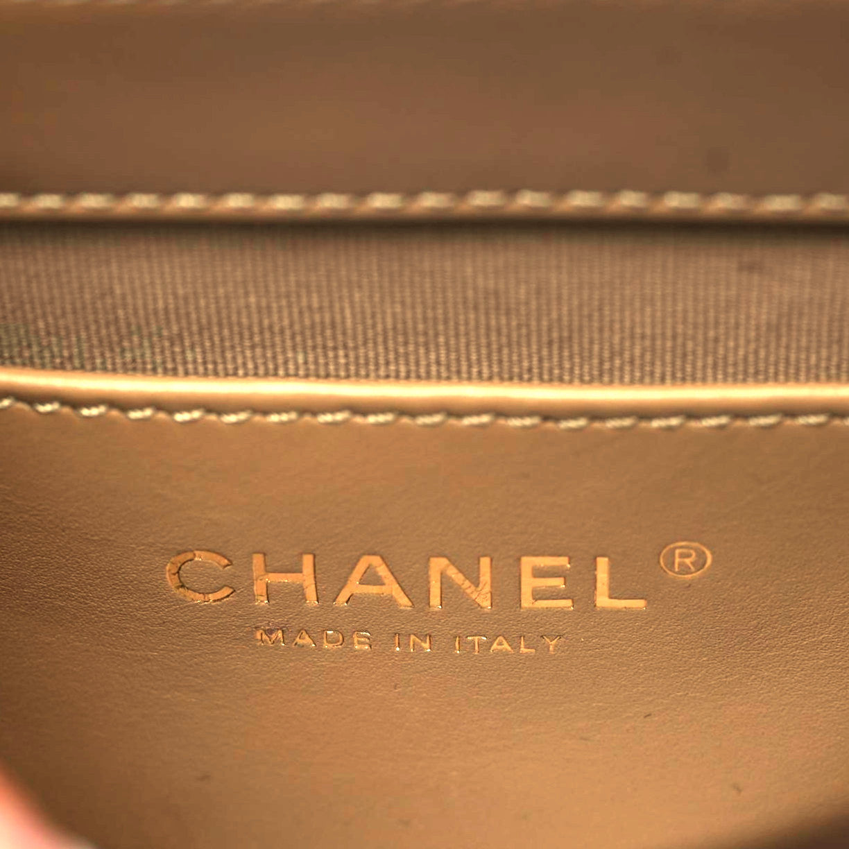 Shiny Calfskin Quilted Suede Goatskin Mini Messenger Beige