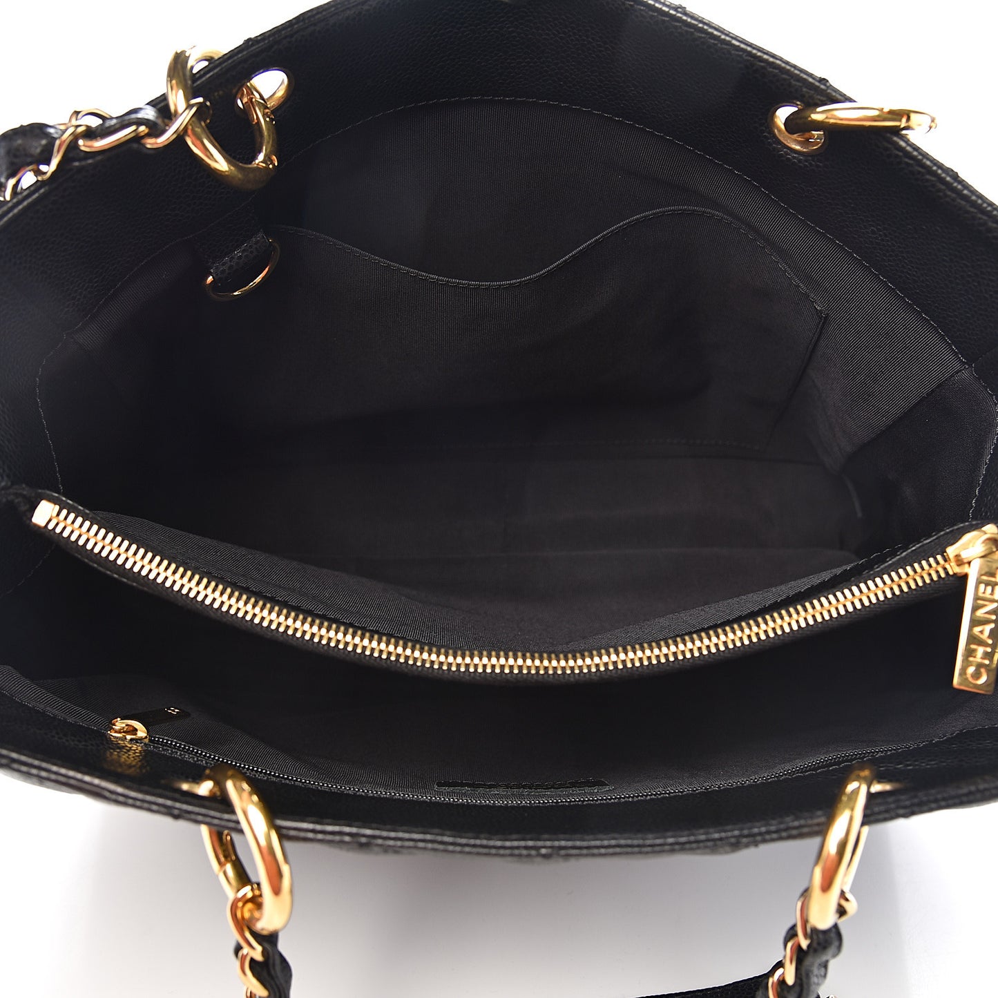 Caviar Quilted Grand Shopping Tote GST Black