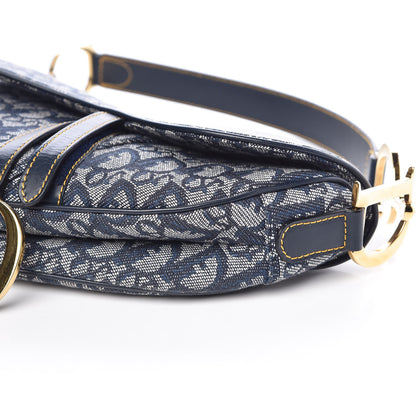 Christian Dior Monogram Saddle Bag Blue 9 of 9