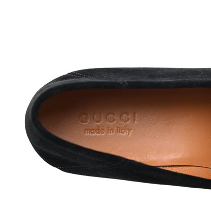 Gucci Suede Web Mens Horsebit Loafers 8 Black 7 of 12