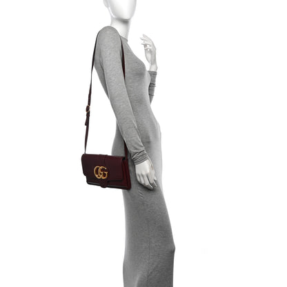 Gucci Vitello Palmellato Lux Small Arli Flap Shoulder Bag Vintage Bordeaux 2 of 14