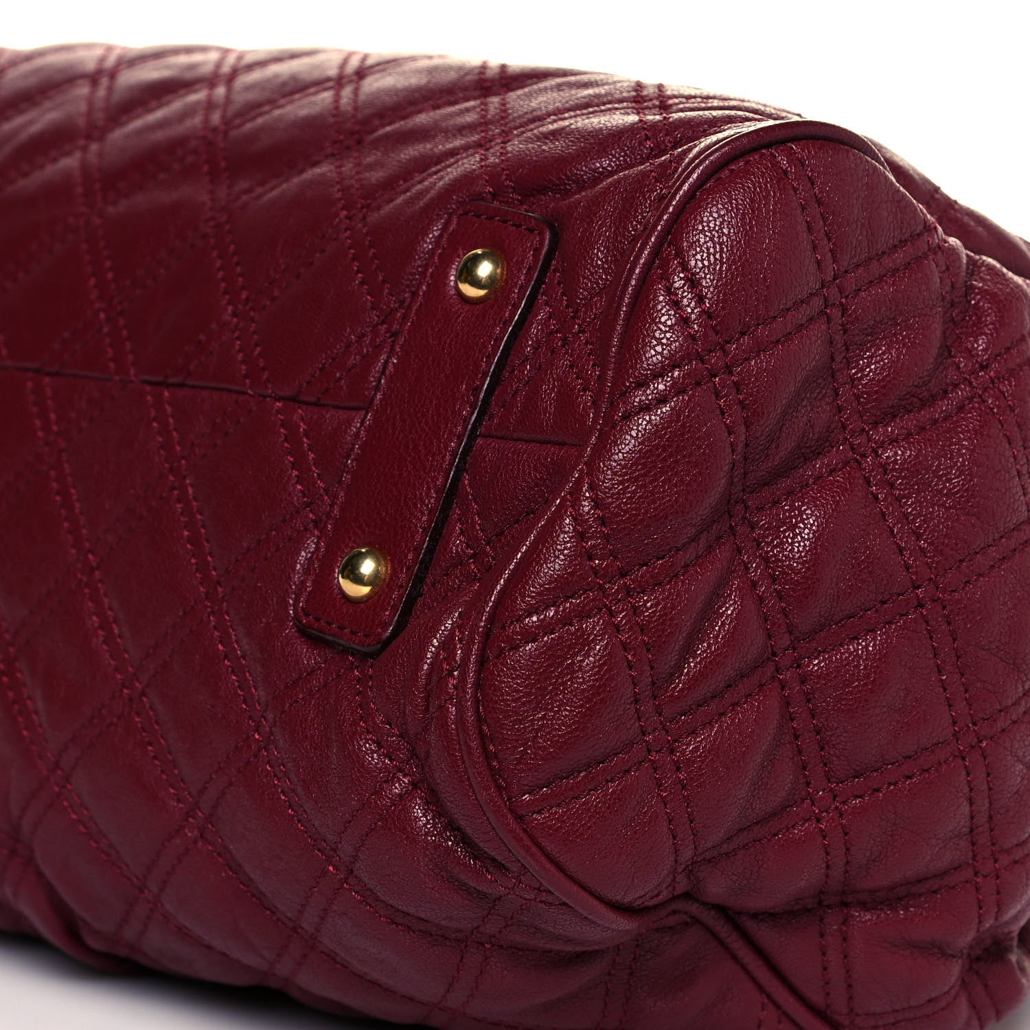 Marc Jacobs Calfskin Quilted Leather Stam Bag Red 9 of 10