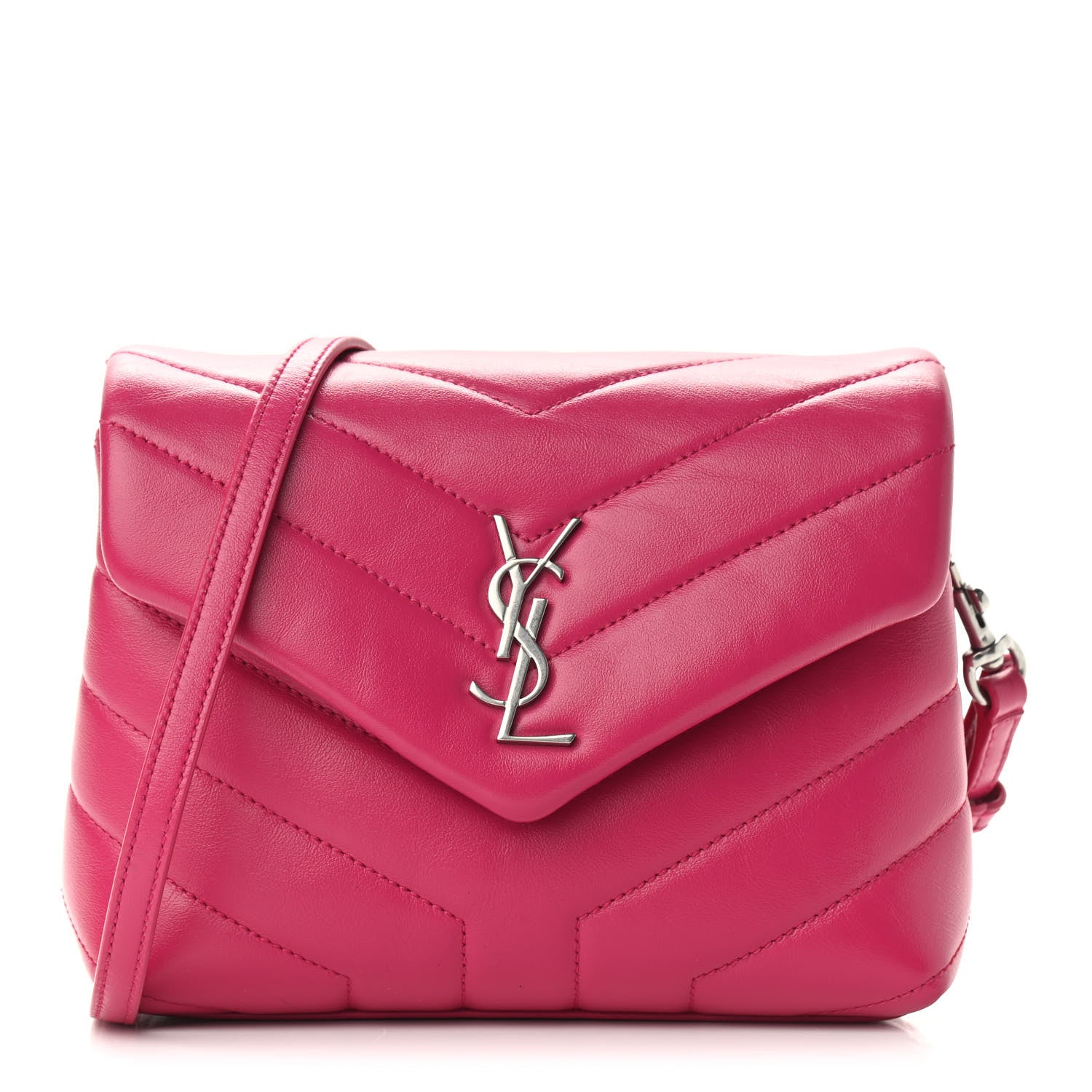 Saint Laurent Calfskin Y Quilted Monogram Toy Loulou Crossbody Bag Freesia 1 of 9