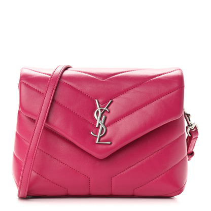 Saint Laurent Calfskin Y Quilted Monogram Toy Loulou Crossbody Bag Freesia 1 of 9