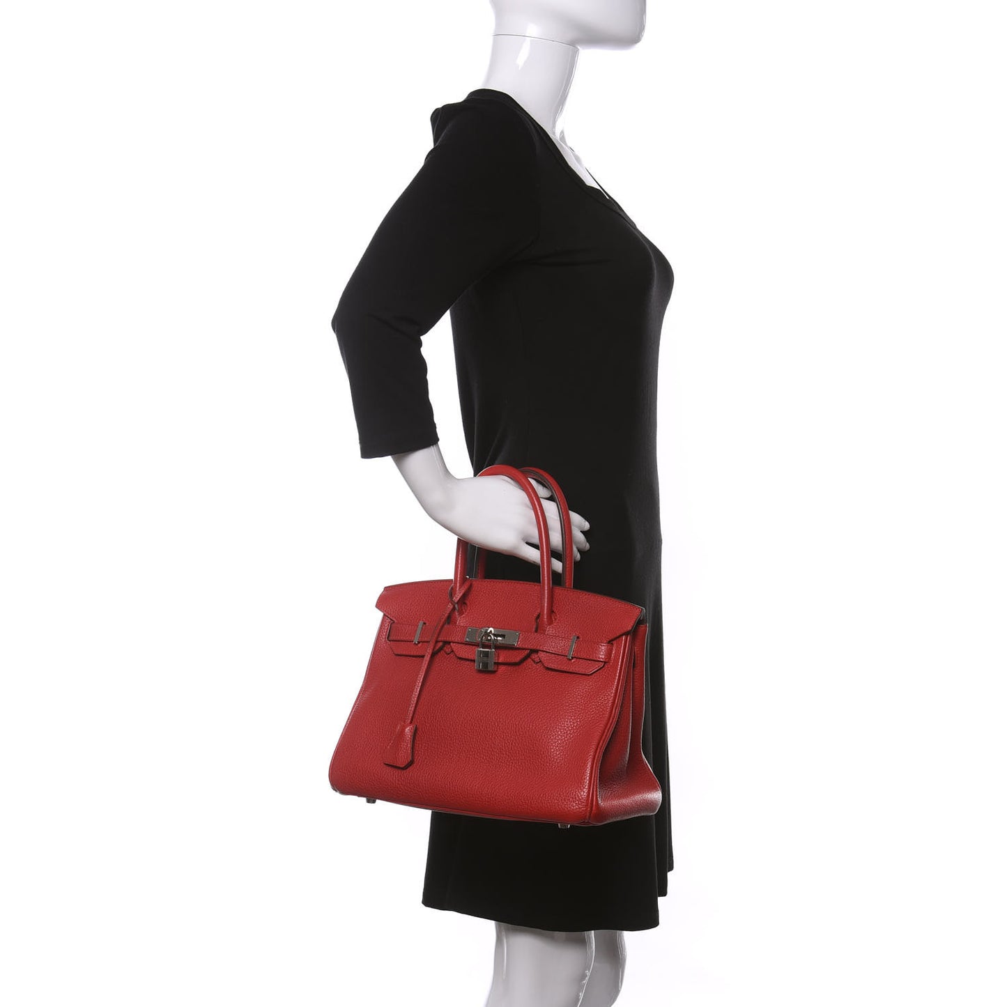Taurillon Clemence Birkin 30 Rouge Casaque