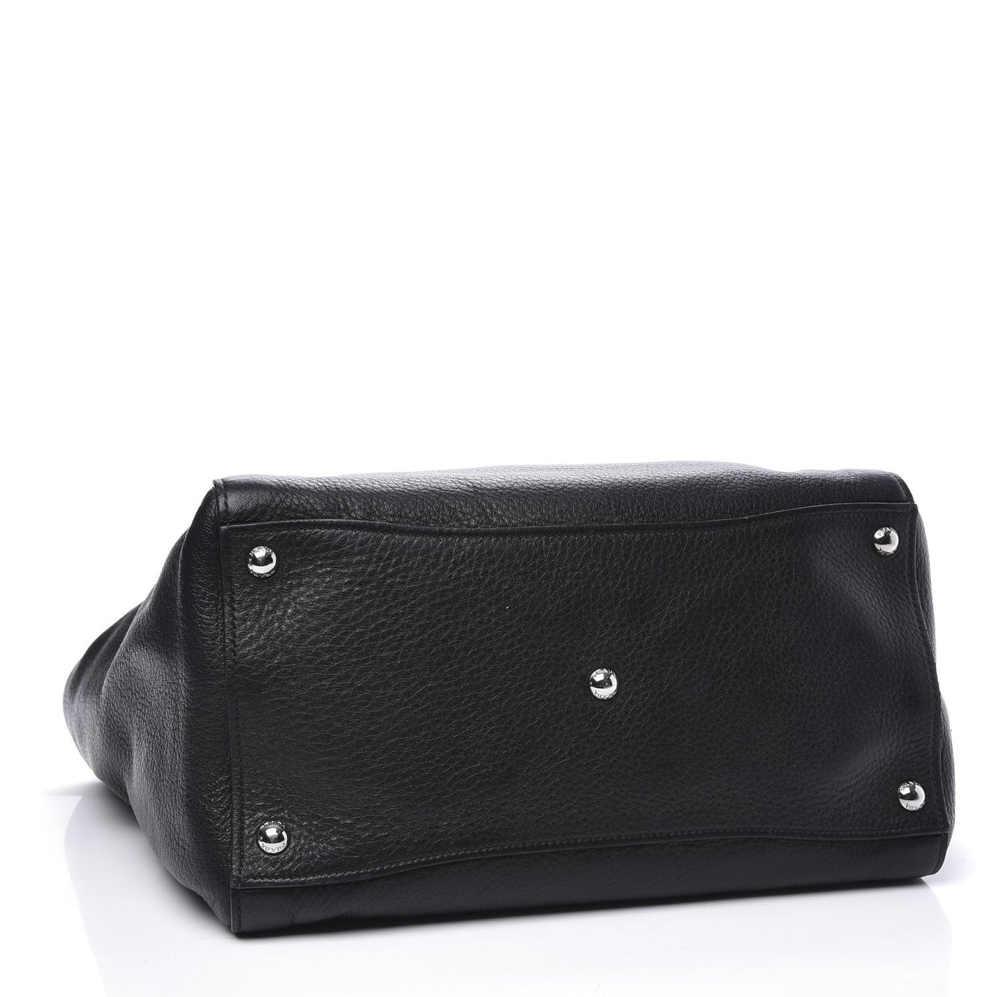 Vitello Daino Twin Pocket Tote Black
