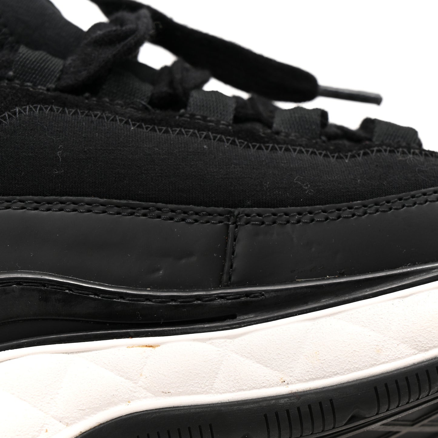 Velvet Calfskin Mixed Fibers CC Sneakers 36 Black