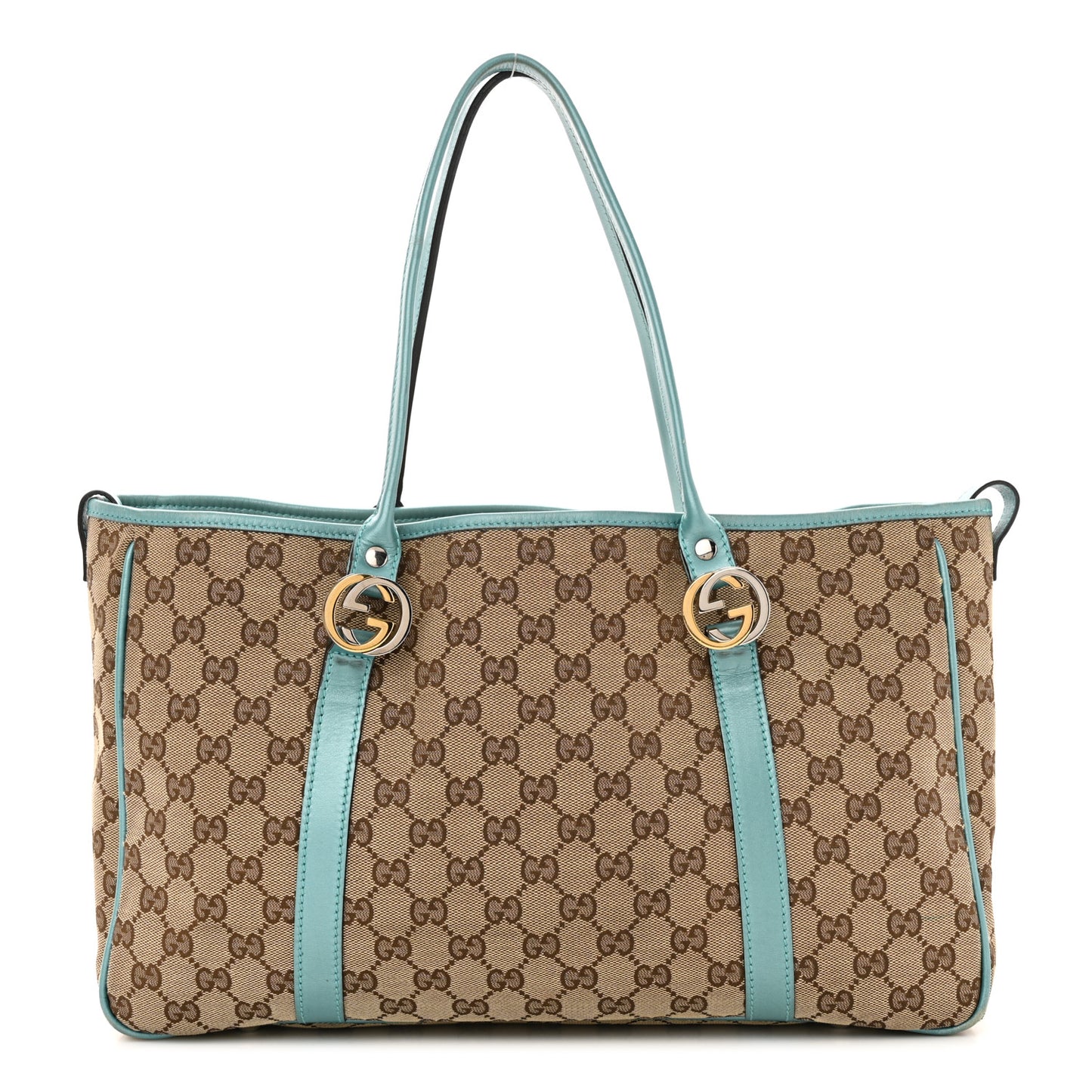 Monogram Medium Twins Shoulder Bag Turquoise
