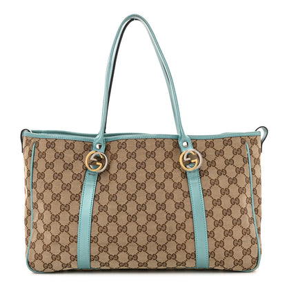 Gucci Monogram Medium Twins Shoulder Bag Turquoise 1 of 15
